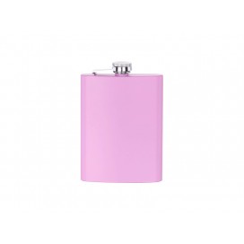 8oz/240ml Stainless Steel Hip Flask(Pink Matt) (10/carton)